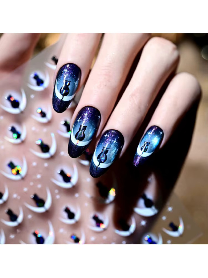 HotPress Nagelaufkleber French Moonlight Cat Shadow, schimmernd - Bild 7