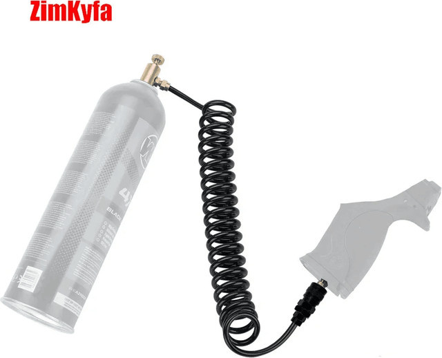 Luftwerkzeug-Adapter-Set für grüne Gaskanister mit Spulenschlauch und Foster-Schnellkupplung von zimakyfa - Bild 1