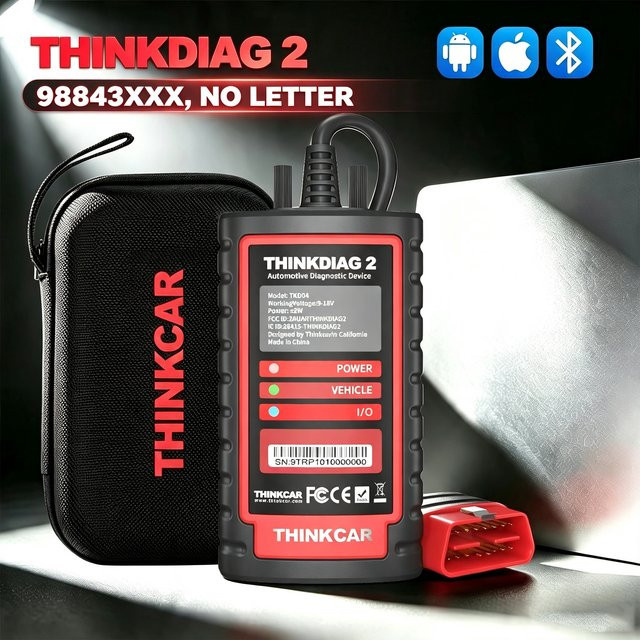 Thinkcar Smart Bluetooth-Diagnoseadapter in Schwarz mit CANFD-Protokoll-Unterstützung, Vollsystem-Diagnosescanner mit 15 Reset-Funktionen und Auto-VIN-Scan für Android und iOS - Bild 1