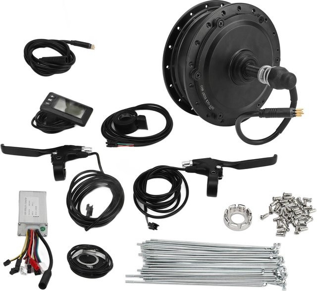 DIYelecs Mountainbike Nachrüstkit mit 36V 500W Hinterradnabenmotor, Controller und Bedienfeld, Farbe: Schwarz, für 26 Zoll Felgen - Bild 1