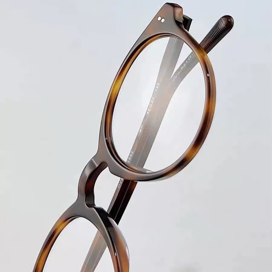 America Brand Design OV5183 Korrektionsbrille, oval, Acetat, Unisex, braun - Bild 4