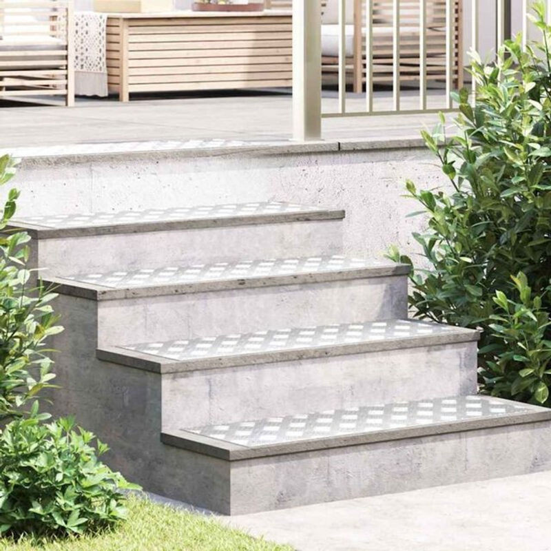 Vidaxl Rautenscheiben aus Aluminium und Gummi, 4 Stück, Grau, B: 90 cm, H: 30 cm - Bild 1