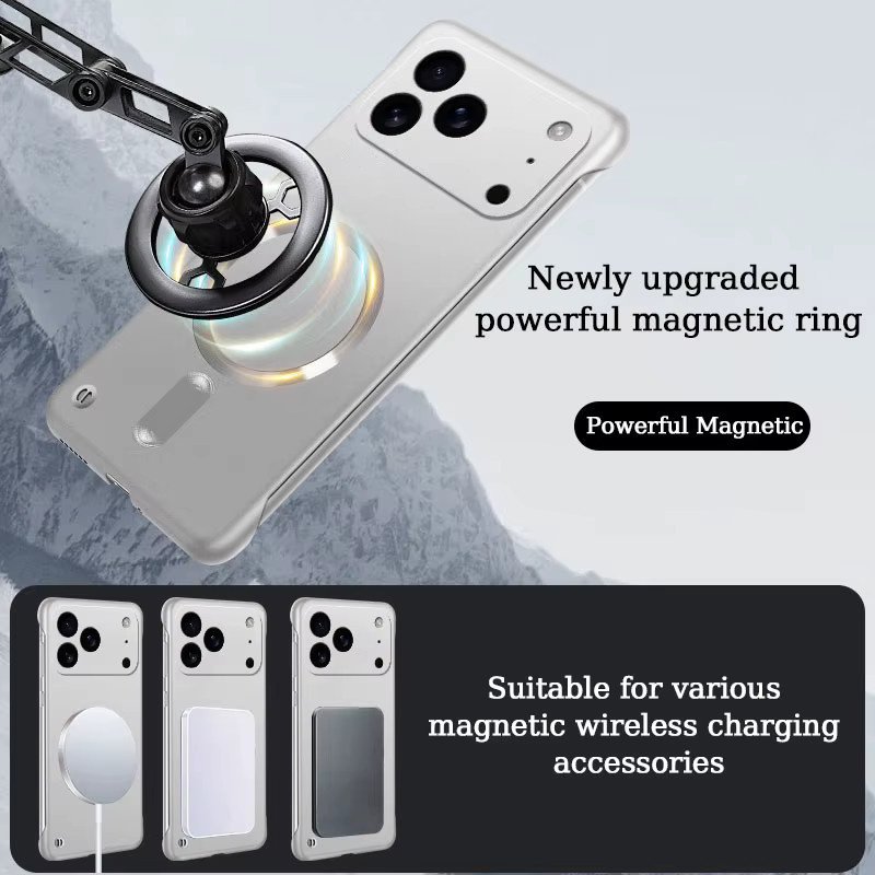 Lucky Ring Fundas Magnetische Handyhülle für HUAWEI HONOR 600 Pro, Rahmenlose MagSafe kompatible Schutzhülle aus mattem PC in Rot - Bild 3