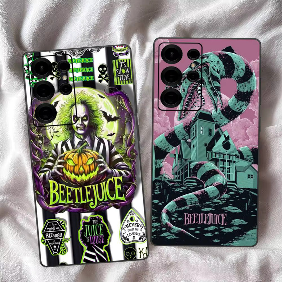 Handyhülle Tim Burton Beetlejuice Sandworm für Samsung Galaxy S24 FE S25 Ultra S23 S22 S21 S20 Lite 5G Multicolor - Bild 2