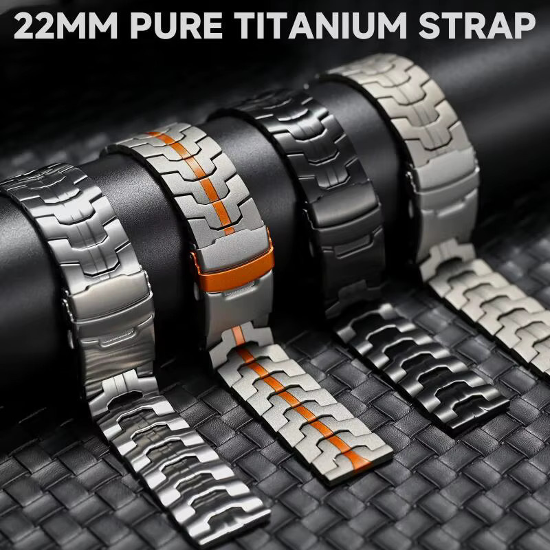 Uhrenarmband Titan, Silber, Unisex, 22 mm - Bild 1