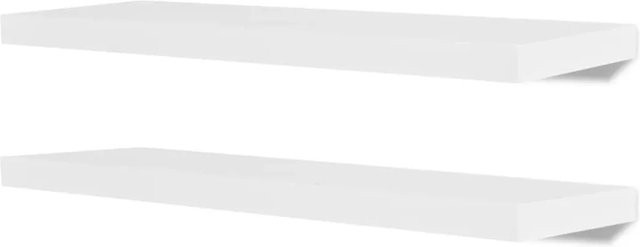 vidaXL Wandregale 4er-Set Weiß aus MDF, Breite: 80 cm - Bild 1