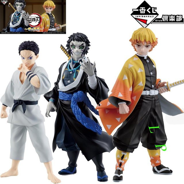 Bandai Ichiban Kuji Anime Figuren Set Demon Slayer Agatsuma Zenitsu Kaigaku Akaza Multicolor - Bild 1