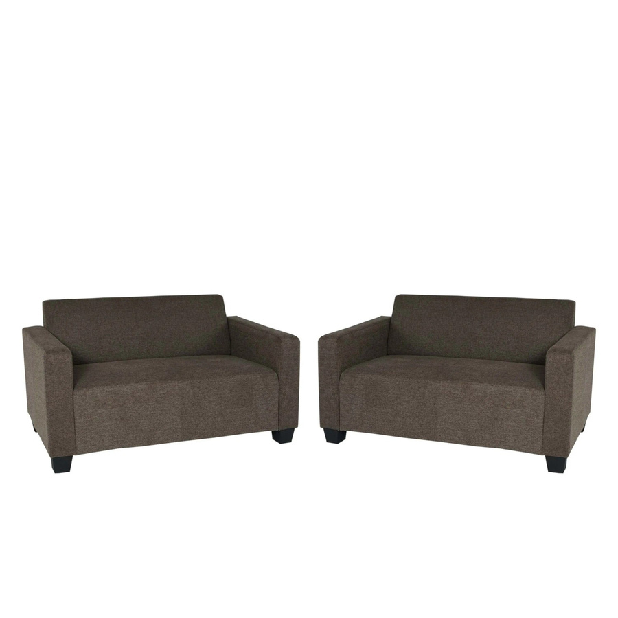 MCW Sofa-Garnitur Lyon bestehend aus 2x 2er Sofas in Braun aus Stoff und Textil im Lounge-Stil - Bild 3