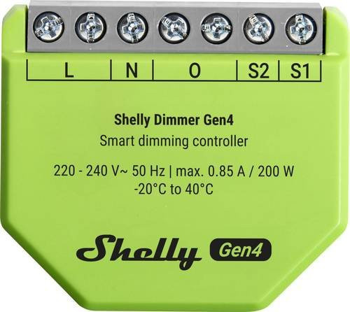 Shelly Dimmer Gen4 Smarter Dimmer mit WLAN, Bluetooth und ZigBee in Grün - Bild 1