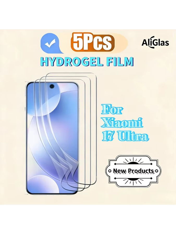 5er Set flexible TPU-Hydrogelfolie als Displayschutz für Xiaomi 17 Ultra, transparent - Bild 6