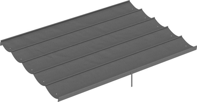 Outsunny Ersatzdach für Pergola mit Regenabflusslöchern, wasserdichte Wellen-Überdachung, B/T: 350 x 260 cm, Hellgrau - Bild 1