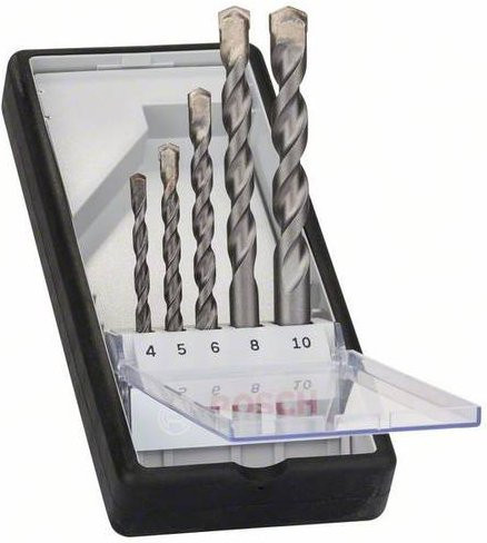Bosch Hartmetall Beton-Spiralbohrer-Set RobustLine CYL-3 in Silber und Grau, 5-teilig mit Zylinderschaft - Bild 1