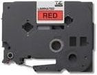 Brother Glanzband Schwarz auf Rot für P-Touch, Rolle, Breite: 3,6 cm, Länge: 8 m, TZ-461 - Bild 1