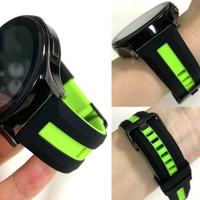 Uhrenarmband Silikon, 22 mm, Schwarz, Unisex - Bild 1