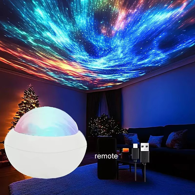 TLEDMP Aurora Ball Atmosphäre Nachtlicht mit 360 Grad Sternenhimmel Projektor und Fernbedienung für Zimmer und Party Dekoration - Bild 4