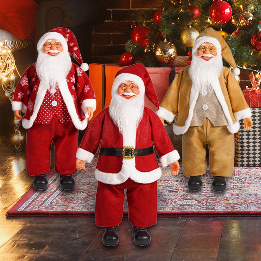 Weihnachtsmann-Puppe als Weihnachtsfigur zur Tischdekoration für Innen- und Außenbereich - Bild 4