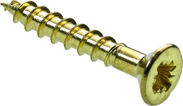 Hettich Schrauben für Stangenscharniere aus Stahl, Farbe: Gold, Durchmesser: 2,5 mm, Länge: 16 mm, 50 Stück - Bild 1