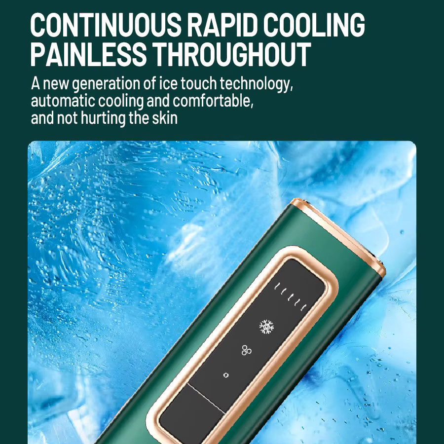 Vancostar IPL-Epiliergerät Ice-Cool Laser-Haarentfernung, Damen, Green - Bild 2