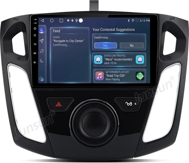 Junsun 9 Zoll Autoradio für Ford Focus 3 (2011 bis 2019) mit Bluetooth und GPS in Schwarz - Bild 1
