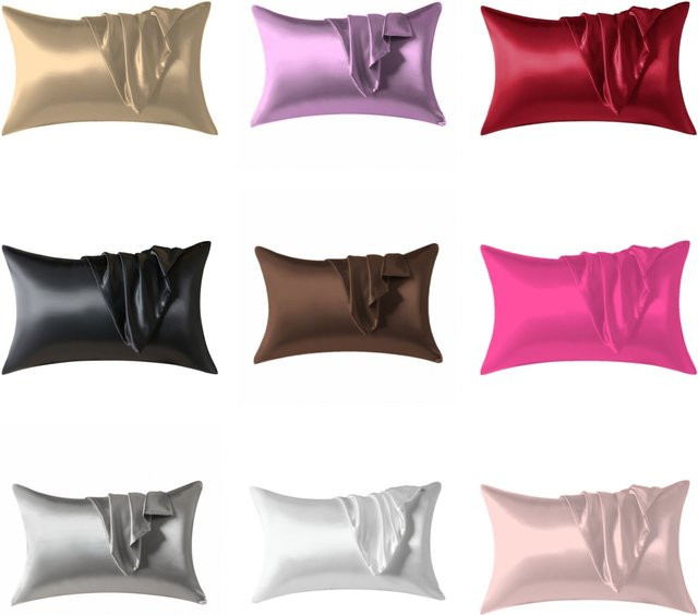 Kuup 2er-Set Satin-Kissenbezüge für Haar- und Hautpflege - Bild 1