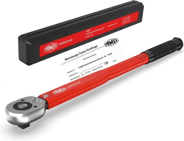 FAMEX Drehmomentschlüssel 3/8 Zoll 20-110 Nm in Rot - Bild 1