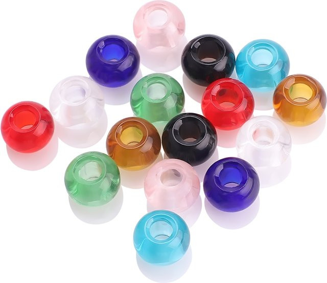 YUANZHIRUN Spacer, Kristall Glas, 10x14mm, Rund - Bild 1
