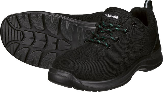 Parkside Herren S1-Sicherheitsschuhe aus Leder in Schwarz, Größe 41, nach EN ISO 20345 - Bild 1