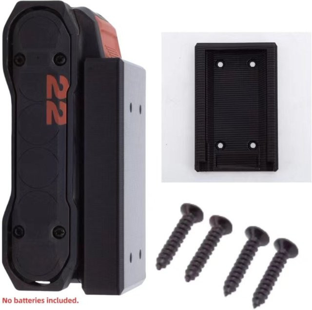 Hilti Nuron 22 V Batteriehalterung als feste Sitzwandhalterung und Batteriemanagement Organizer in Schwarz - Bild 1