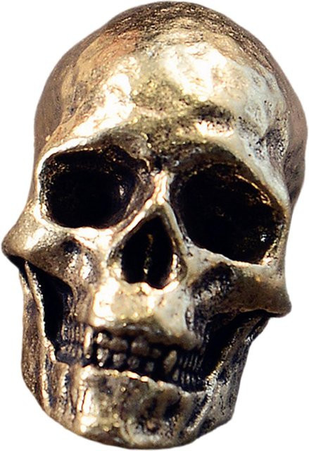 Anhänger Totenkopf, Messing, Silber, Unisex - Bild 1