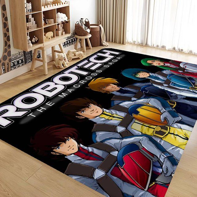 Potdemiel Cartoon R-Robotech Bodenmatte, rutschfeste Dekomatte in Multicolor für Wohnzimmer, Wäscheküche oder Kinderzimmer - Bild 1