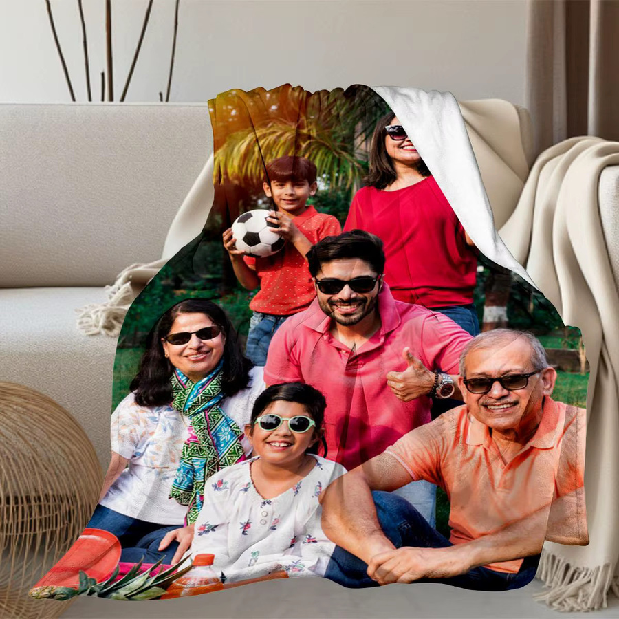 Personalisierte Flanelldecke mit individuellem Foto von SRH in Multicolour, weiche und warme Polyesterdecke für dich - Bild 4