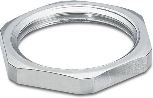 Phoenix Contact 1411243 A-INL-M25-N-S Gegenmutter M25 aus Messing in Silber, 100 Stück - Bild 1