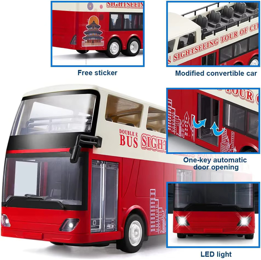 Double E E640 RC Bus Doppeldecker Sightseeing, RC Auto, 1:18, mit Sound und Licht - Bild 4