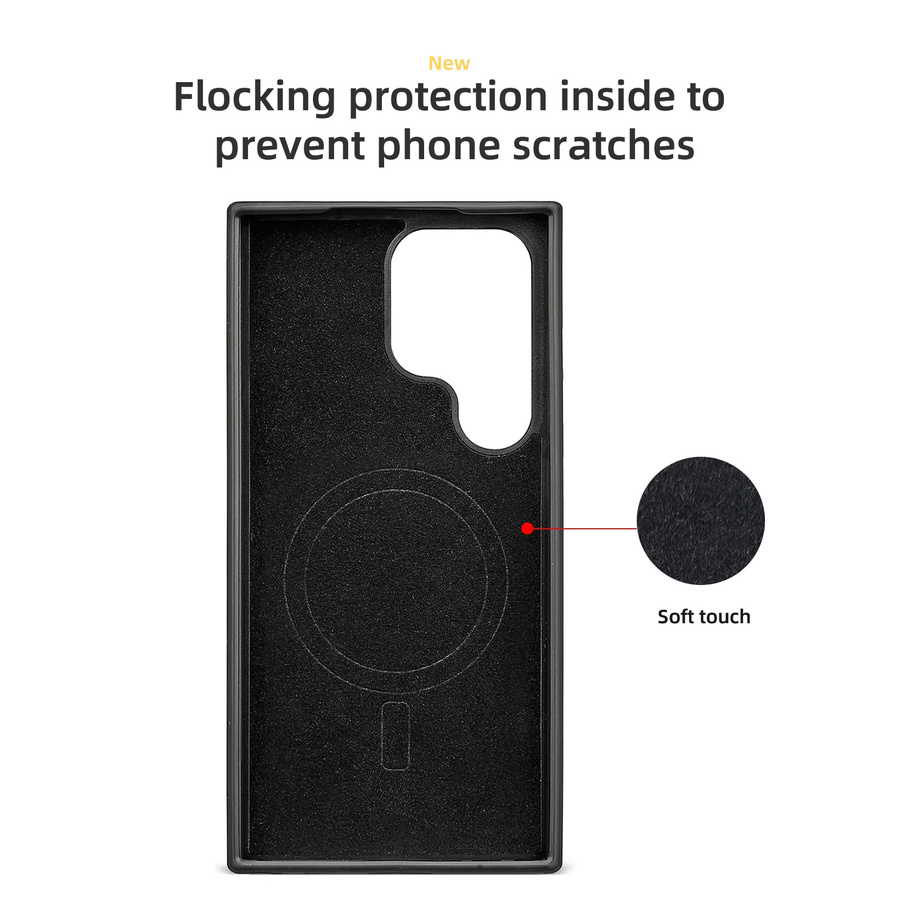 Magnetische Carbon Schutzhülle für Samsung Galaxy S23 S24 S25 S26 Ultra und S25 Plus mit MagSafe Kompatibilität in Schwarz und Silber - Bild 4