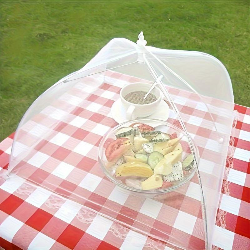 HappyhomeEE Speiseabdeckung aus Netzmaterial für Teller, faltbarer und waschbarer Insektenschutz für Camping und Restaurant, B: 70 cm, T: 50 cm - Bild 3