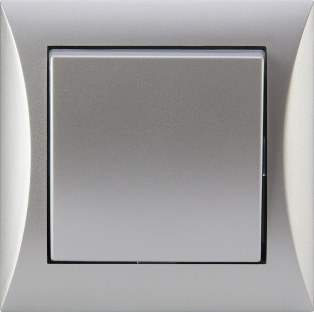 OBI Auswechselschalter für die Wandmontage in Silber - Bild 1