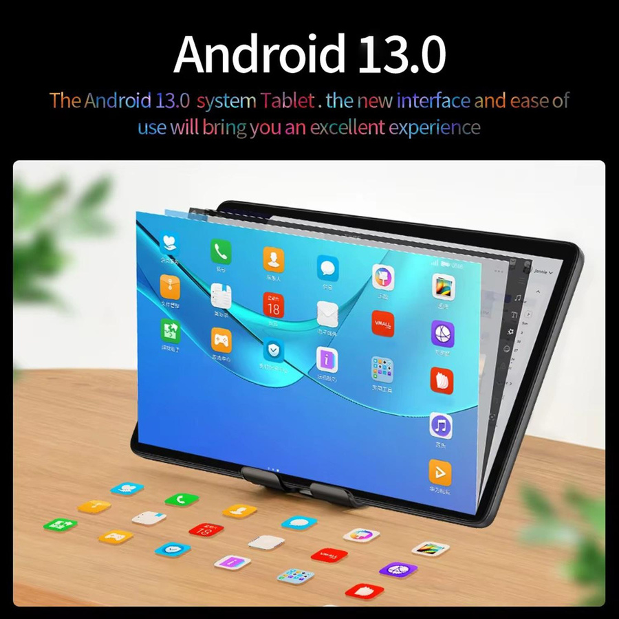 BDF Tablet P50 mit 10,1 Zoll HD IPS Bildschirm, Android 13, 8GB RAM, 256GB Speicher, 4G Netzwerk, 8000mAh Akku, Grün - Bild 4