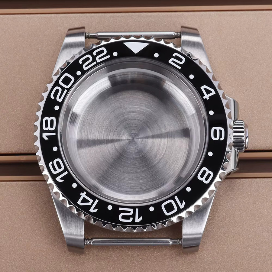 Uhrengehäuse Herren, Keramik-Lünette, 40 mm, Silber - Bild 1