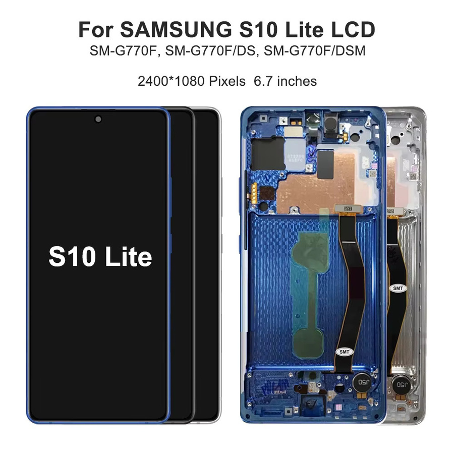 Samsung S10 Lite Display Ersatzteil mit 6,7 Zoll AMOLED TFT LCD Touchscreen Digitizer und Rahmen in Schwarz für SM-G770F/DS - Bild 3