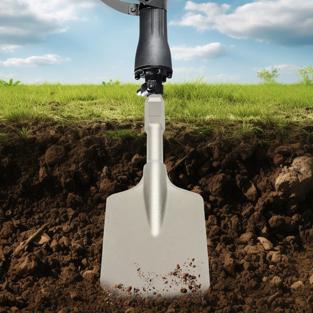 Bymaocar Abbruchschaufel 65A Clay Spade Bit aus 40Cr Chromstahl in Silber mit Sechskantschaft für Betonbrecher und Meißel - Bild 1