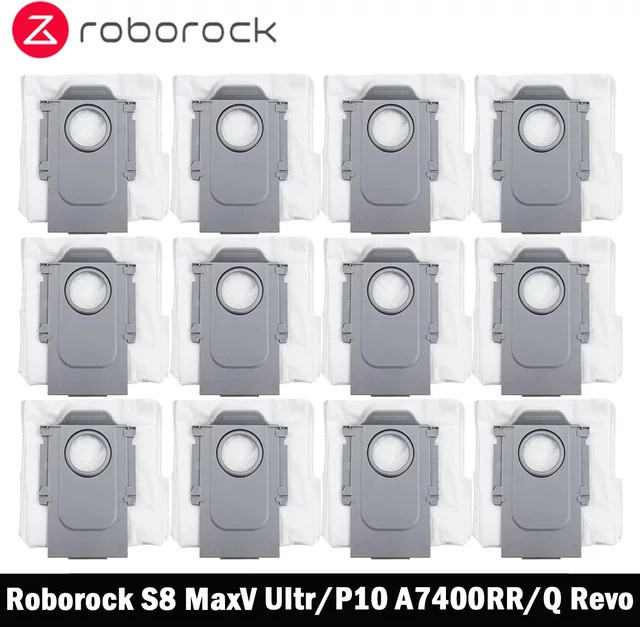 Roborock Ersatzbeutel für S8 MaxV Ultra, P10 A7400RR, Q Revo, Qrevo Pro, Qrevo MaxV, Qrevo S und Qrevo Plus in Grau - Bild 1