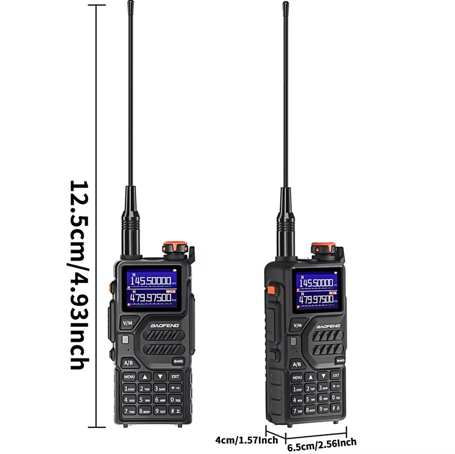Baofeng K5Plus Walkie-Talkie Handfunkgerät in Schwarz mit 10W, Triband, 999 Kanälen und 2500mAh Akku - Bild 3