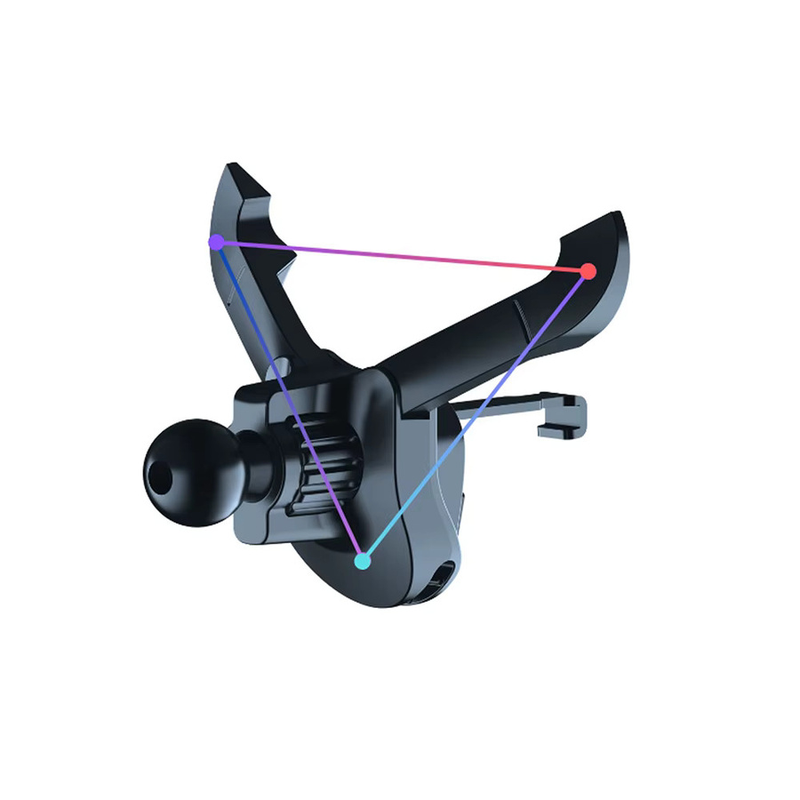 VIKEFON Universal Air Vent Clip in Schwarz für Auto Telefonhalterungen und kabellose Ladegeräte mit 17mm Kugelkopf - Bild 2