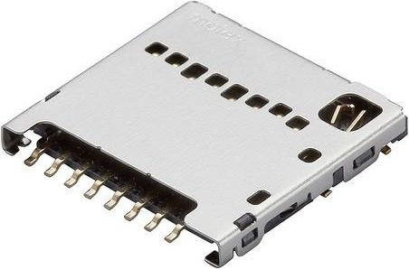 Molex Speicherkarten-Slot in Silber mit 8 Polen und 1,1 mm Rastermaß - Bild 1