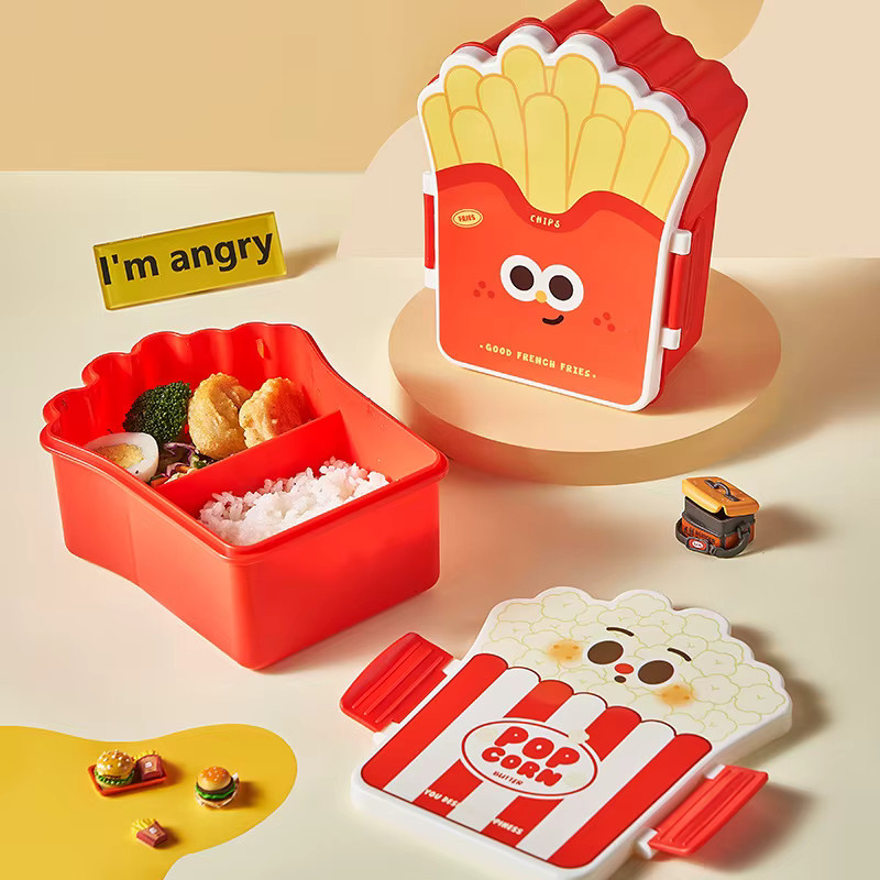 TUUTH Hamburger Bento-Box Lunchbox für Kinder, mikrowellengeeignete Modellier-Lunchbox aus Kunststoff - Bild 2