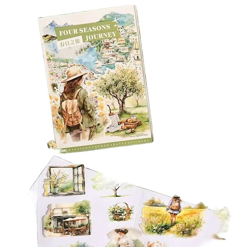 20 Stück PET-Aufkleberbuch mit vier Jahreszeiten-Motiven in Multicolour für DIY Scrapbooking und dekoratives Papierzubehör - Bild 2