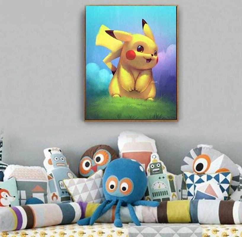 FIYO 5D Diamantgemälde Cartoon-Raum als Kreuzstich-Set für Kinder, mehrfarbig, B/H: 20 x 30 cm - Bild 1