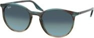 Ray-Ban RB 2204 Sonnenbrille, Rund, Vollrand, Kunststoff, Unisex, Brown, Grey - Bild 1