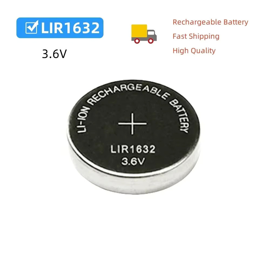 Koonenda LIR1632 Lithium-Knopfzellen 3,6 V wiederaufladbare Batterien in Silber - Bild 3