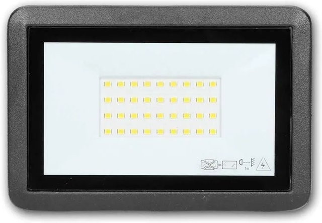 world-trading-net Mini LED Fluter BULLED Schwa 30W 230V 2400lm IP65 Schwarz - Bild 1